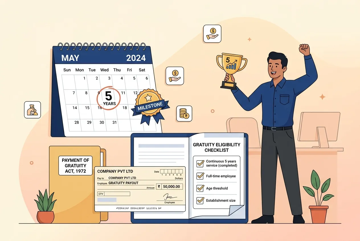 Gratuity Eligibility & Calculation Rules in India: 5-Year Rule Guide