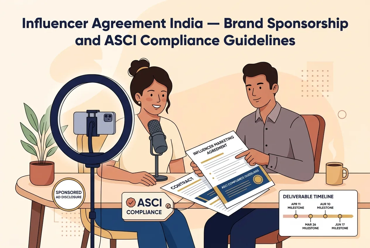 Influencer Agreement India: Legal Guide, Clauses & ASCI Compliance