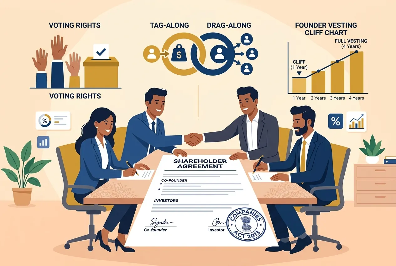 Shareholder Agreement Guide India: Key Clauses, Rights & Disputes