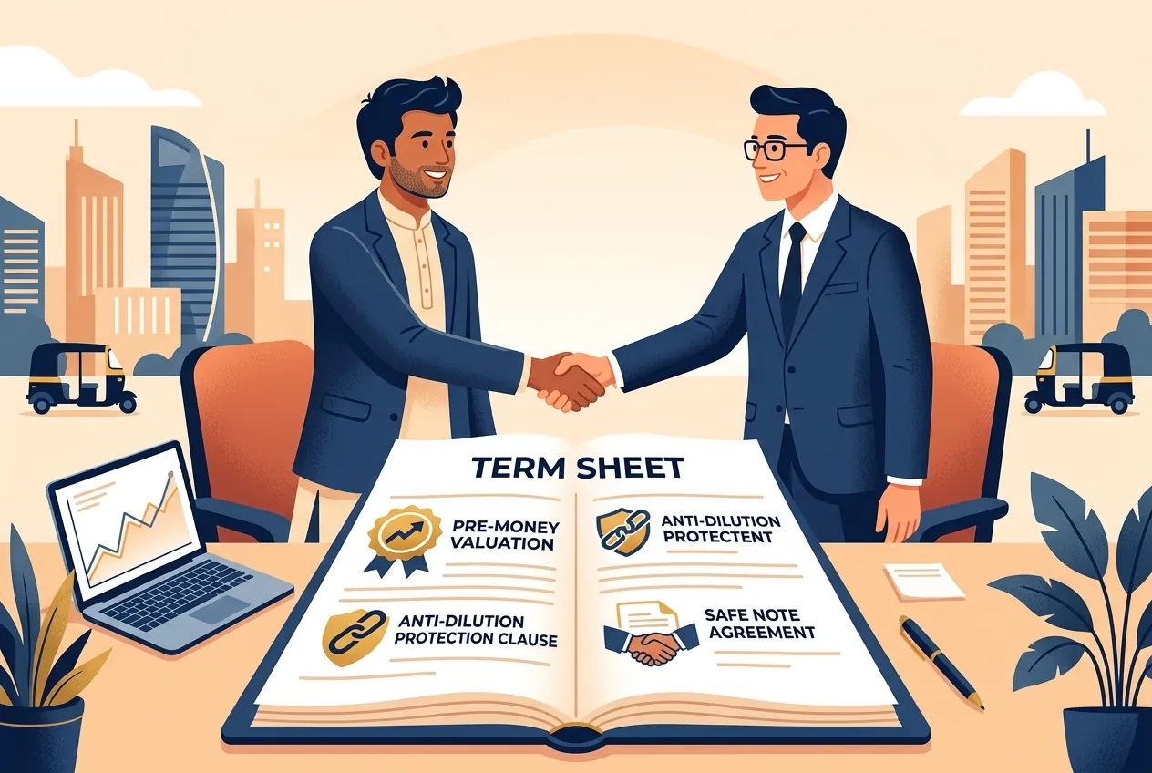 Startup Funding Term Sheet India: Clauses, Valuation & Negotiation Guide